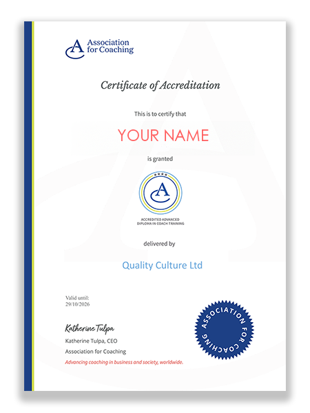 Certified Practitioner of Time Line Therapy Certificate