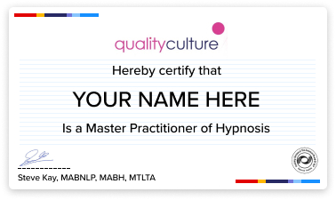 Certified NLP Hypnosis Practitioner Certificate