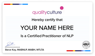 Certified Practitioner of NLP Certificate